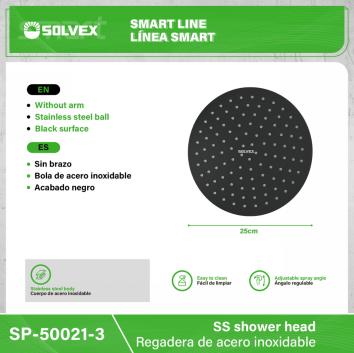 SP-50021-3-(Caja master 1 CTN=20 SKU)-(MOQ 10 SKU)-Regadera de acero inoxidable
Cuerpo de acero inoxidable