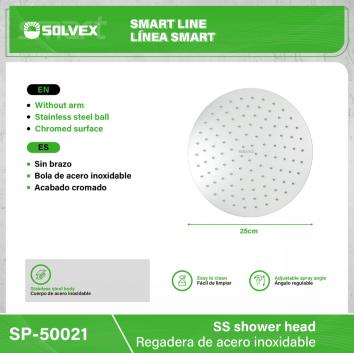 SP-50021-(Caja master 1 CTN=20 SKU)-(MOQ 10 SKU)-Regadera de acero inoxidable
Cuerpo de acero inoxidable