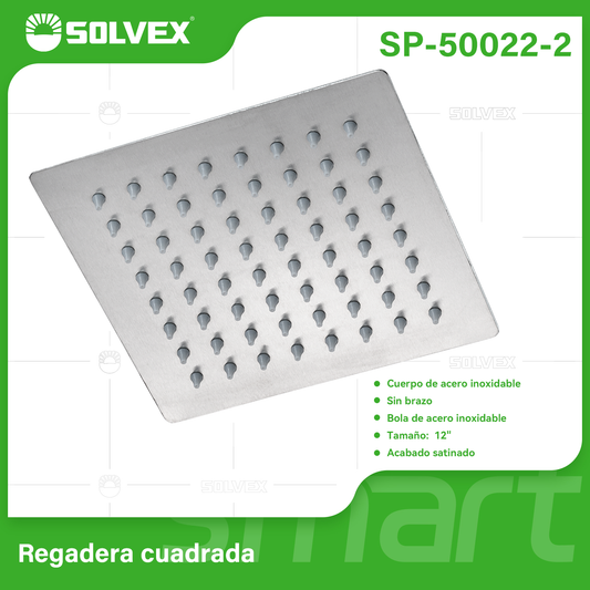 SP-50022-2 (Caja master 12)(MOQ 1 pz=1 caja) Regadera cuadrada