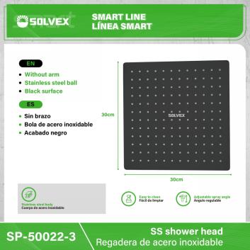 SP-50022-3-(Caja master 1 CTN=12 SKU)-(MOQ 6 SKU)-Regadera de acero inoxidable
Cuerpo de acero inoxidable