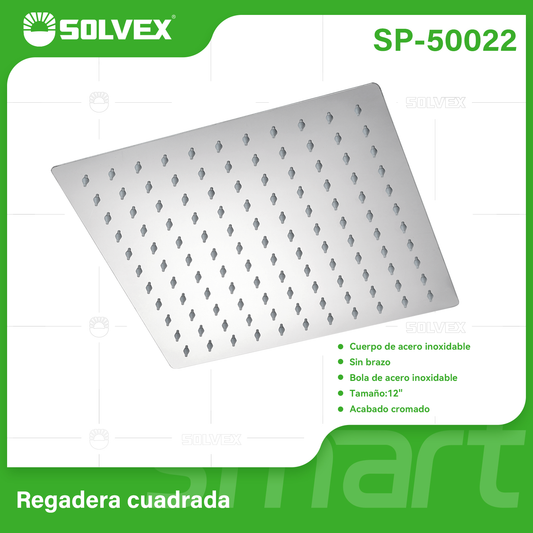 SP-50022 (Caja master 12)(MOQ 1 pz=1 caja) Regadera cuadrada