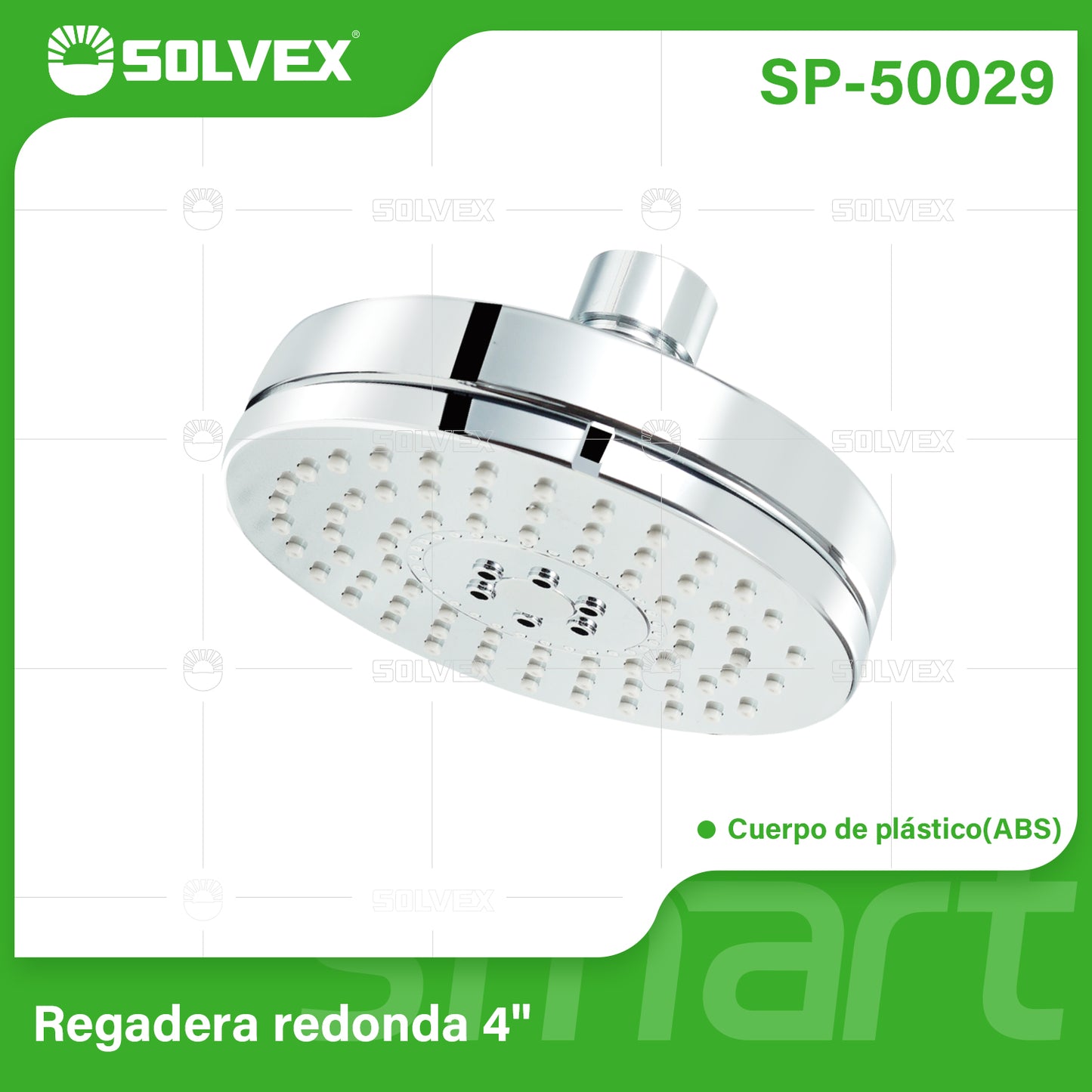 SP-50029 (Caja master 100)(MOQ 1 pz=1 caja) Regadera redonda 4"