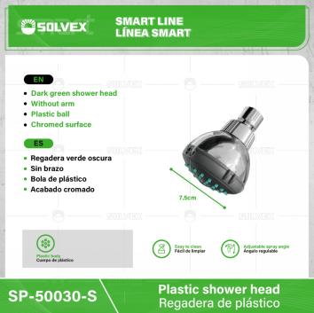 SP-50030-S-(Caja master 1 CTN=100 SKU)-(MOQ 10 SKU)-Regadera de plástico
Regadera verde oscura