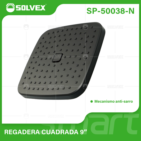 SP-50038-N (Caja master 40)(MOQ 1 pz=1 caja) Regadera cuadrada 9"