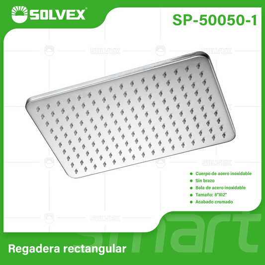 SP-50050-1 (Caja master 10)(MOQ 1 pz=1 caja) Regadera rectangular