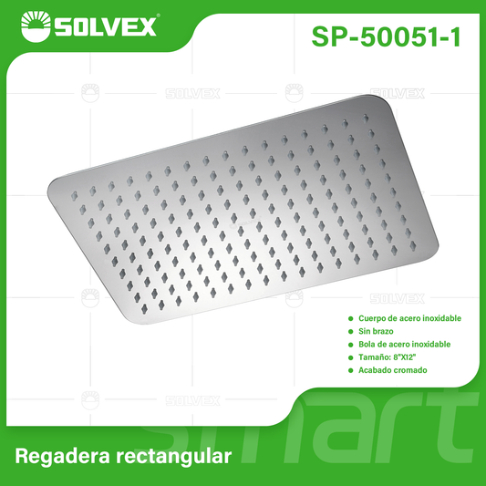 SP-50051-1 (Caja master 10)(MOQ 1 pz=1 caja) Regadera rectangular