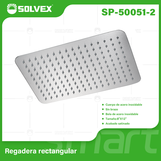 SP-50051-2 (Caja master 10)(MOQ 1 pz=1 caja) Regadera rectangular