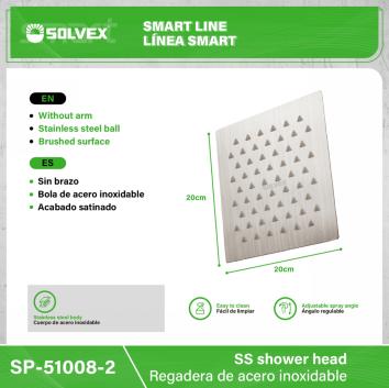 SP-51008-2-(Caja master 1 CTN=40 SKU)-(MOQ 10 SKU)-Regadera de acero inoxidable
Cuerpo de acero inoxidable