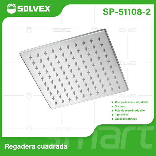 SP-51108-2 (Caja master 40)(MOQ 1 pz=1 caja) Regadera cuadrada