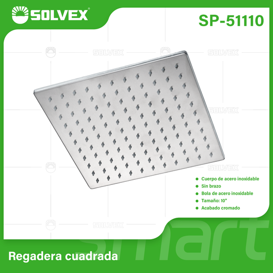 SP-51110 (Caja master 20)(MOQ 1 pz=1 caja) Regadera cuadrada