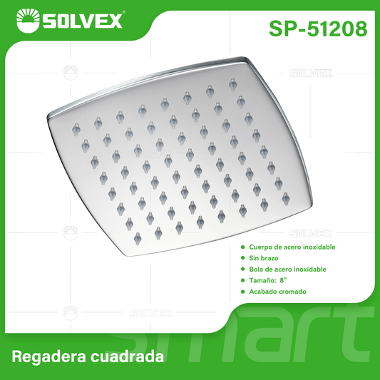 SP-51208 (Caja master 20)(MOQ 1 pz=1 caja) Regadera cuadrada