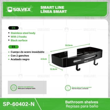 SP-60402-N-(Caja master 1 CTN=20 SKU)-(MOQ 1 SKU)-Cuerpo de acero inoxidable
Tamaño: 30*13 cm