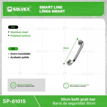 SP-61015-(Caja master 1 CTN=40 SKU)-(MOQ 1 SKU)-Barra de seguridad 30cm
Acero inoxidable