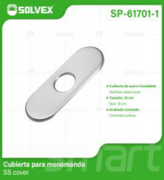 SP-61701-1 (Caja master 100)(MOQ 1 pz=1 blíster) Cubierta para monomando SS cover