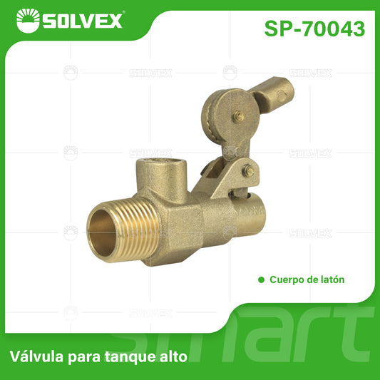 SP-70043 (Caja master 120)(MOQ 1pz=1tarjeta) Válvula para tanque alto