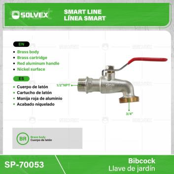 SP-70053-(Caja master 1 CTN=100 SKU)-(MOQ 10 SKU)-Llave de jardín
Cuerpo de latón