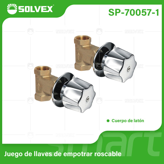 SP-70057-1 (Caja master 32)(MOQ 2pzs=1caja) Juego de llaves de empotrar roscable