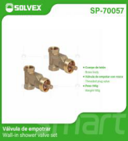 SP-70057 (Caja master 100)(MOQ 2pzs=1caja) Válvula de empotrar