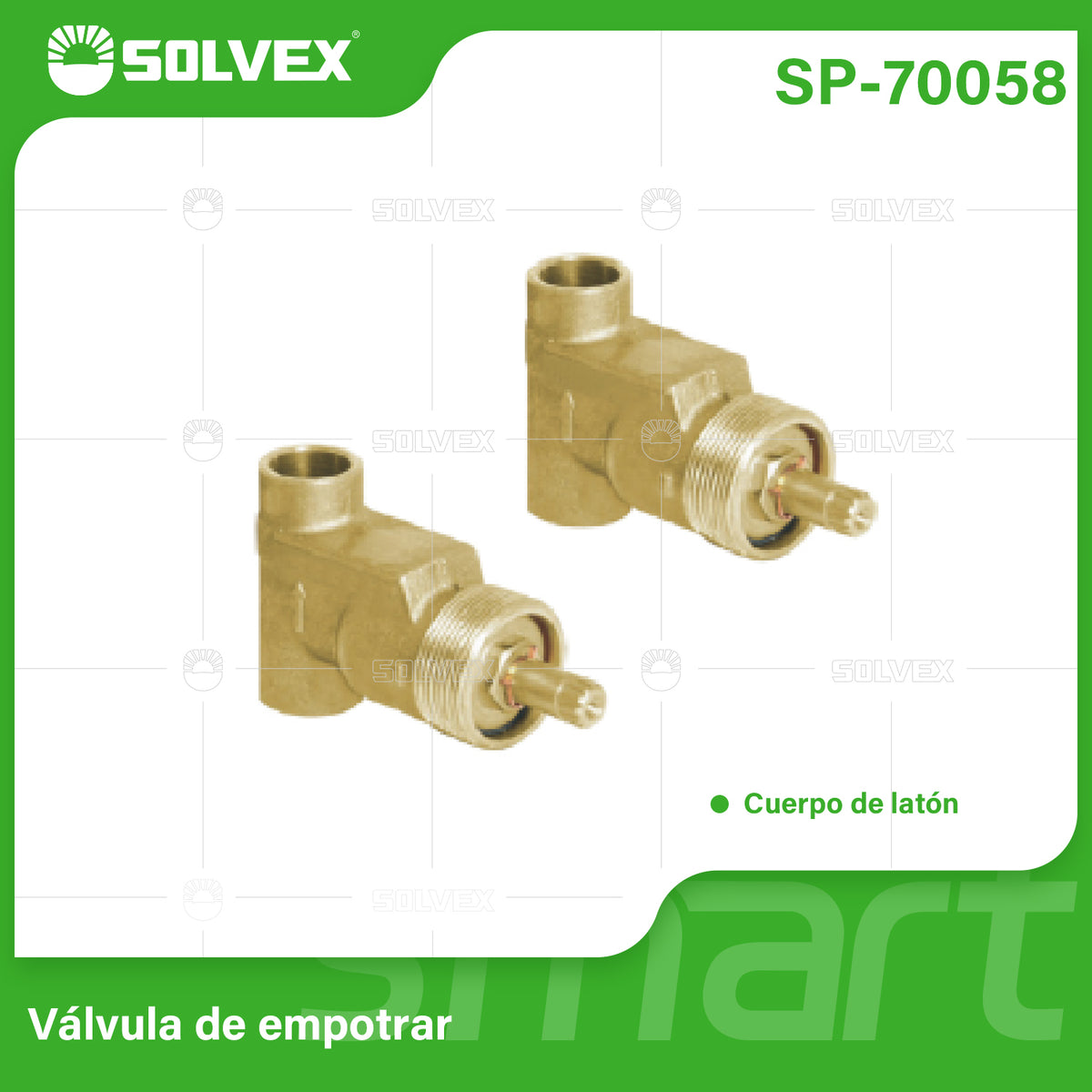 SP-70058-(Caja master 1 CTN=100 SKU)-(MOQ 2 SKU)-Válvula de empotrar
Cuerpo de latón