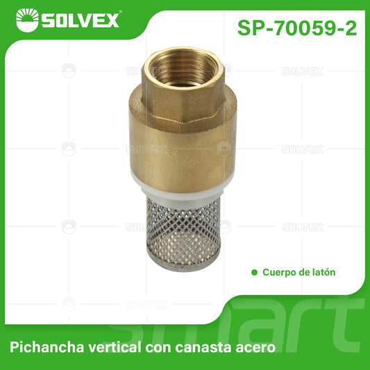 SP-70059-2 (Caja master 100)(MOQ 1pz=1bolsa) Pichancha vertical con canasta acero