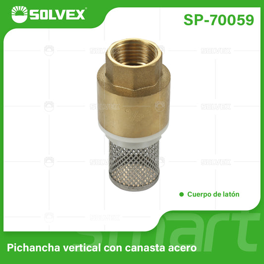 SP-70059 (Caja master 120)(MOQ 1pz=1bolsa) Pichancha vertical con canasta acero