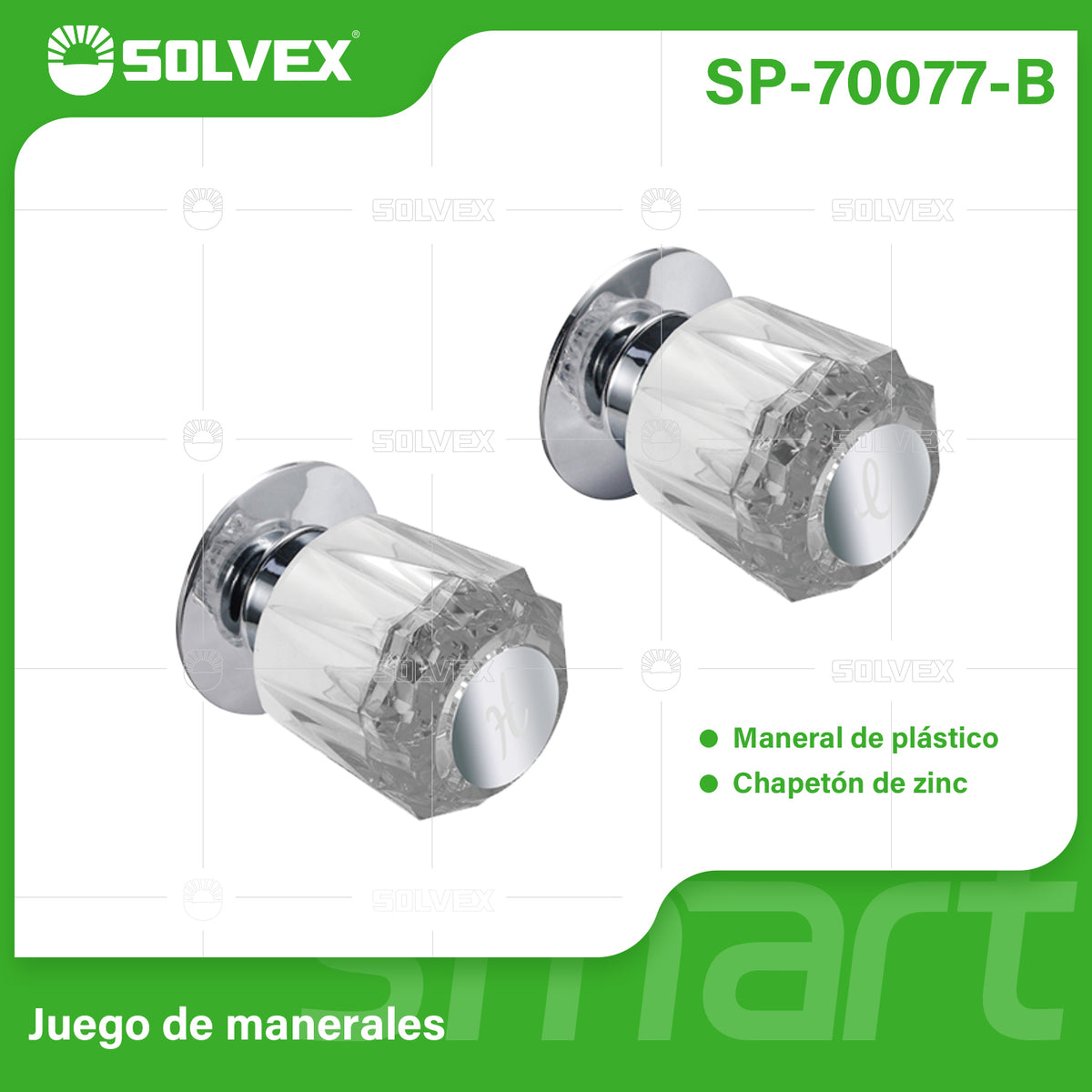SP-70077-B-(Caja master 1 CTN=80 SKU)-(MOQ 2 SKU)-Juego de manerales
Espiga estría