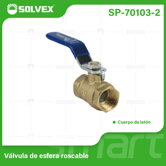 SP-70103-2 (Caja master 120)(MOQ 1pz=1tarjeta) Válvula de esfera roscable