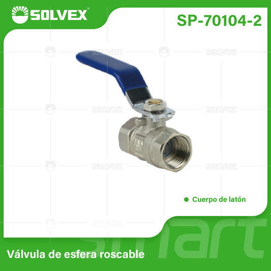 SP-70104-2 (Caja master 72)(MOQ 1pz=1tarjeta) Válvula de esfera roscable