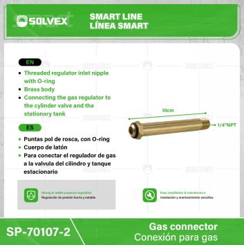 SP-70107-2-(Caja master 1 CTN=250 SKU)-(MOQ 50 SKU)-Puntas pol de rosca, con O-ring
Cuerpo de latón