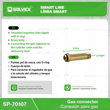 SP-70107-(Caja master 1 CTN=300 SKU)-(MOQ 50 SKU)-Puntas pol de rosca, con O-ring
Cuerpo de latón