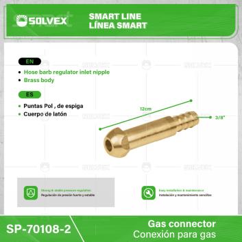 SP-70108-2-(Caja master 1 CTN=250 SKU)-(MOQ 10 SKU)-Puntas Pol , de espiga
3/8"(120mm)