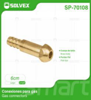 SP-70108 (Caja master 300)(MOQ 10 pzs=1 bolsa) Conexiones para gas Gas connectors