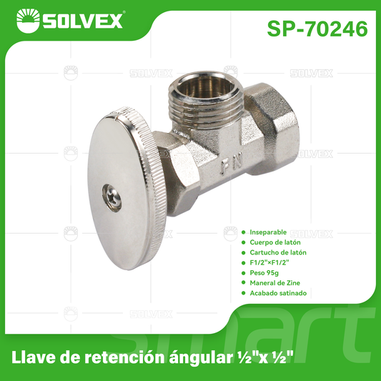 SP-70246 (Caja master 120)(MOQ 1pz=1bolsa) Llave de retención ángular ½"x ½"