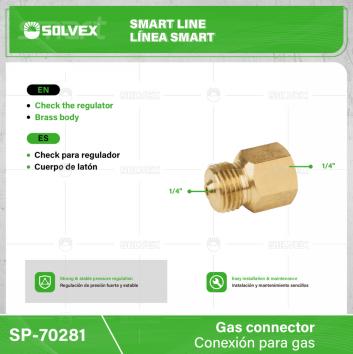SP-70281-(Caja master 1 CTN=1200 SKU)-(MOQ 10 SKU)-Check para regulador 
1/4" x 1/4"