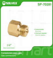 SP-70281 (Caja master 1200)(MOQ 10 pzs=1 bolsa) Conexiones para gas Gas connectors