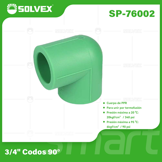SP-76002 (Caja master 540)(MOQ 20pzs=1bolsa) 3/4" Codos 90°