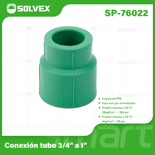 SP-76022 (Caja master 540)(MOQ 10pzs=1bolsa) Conexión tubo 3/4"a 1"