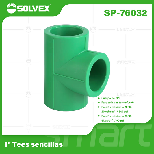 SP-76032 (Caja master 200)(MOQ 10pzs=1bolsa) 1" Tees sencillas