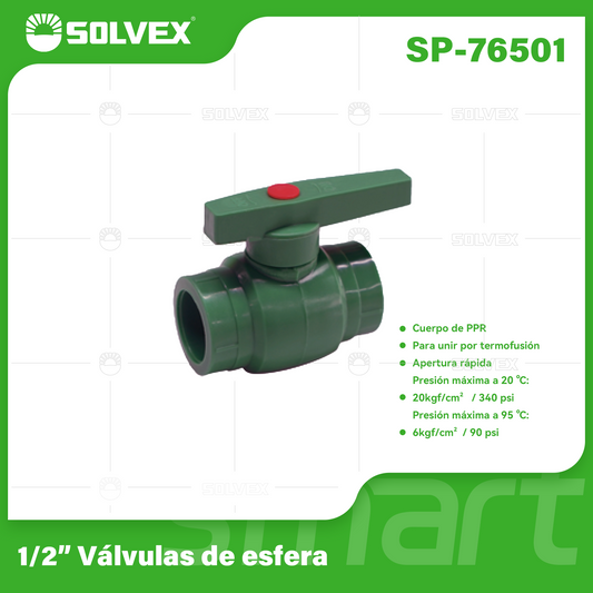 SP-76501 (Caja master 180)(MOQ 10pzs=1bolsa) 1/2" Válvulas de esfera