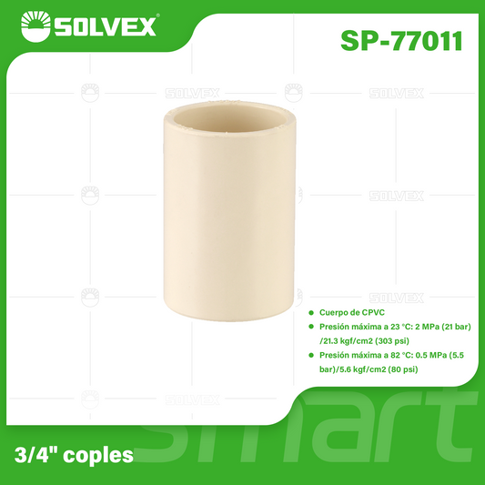 SP-77011 (Caja master 520)(MOQ 20pzs=1bolsa) 3/4" coples