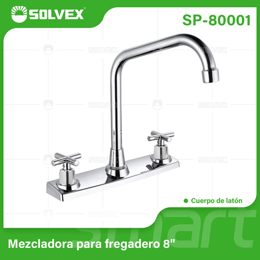 SP-80001 (Caja master 12)(MOQ 1 pz=1 caja) Mezcladora para fregadero 8