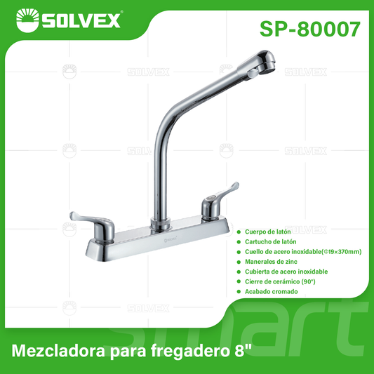 SP-80007 (Caja master 12)(MOQ 1 pz=1 caja) Mezcladora para fregadero 8