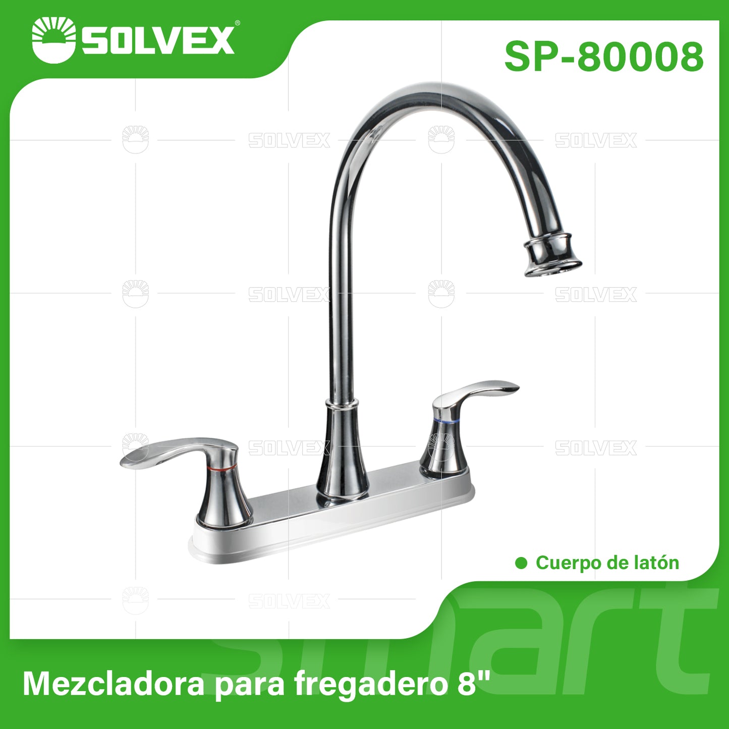 SP-80008 (Caja master 12)(MOQ 1 pz=1 caja) Mezcladora para fregadero 8