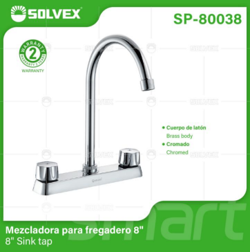Liquidación SP-80038 (Caja master 20)(MOQ 1 pz=1 caja) Mezcladora para fregadero 88" Sink tap