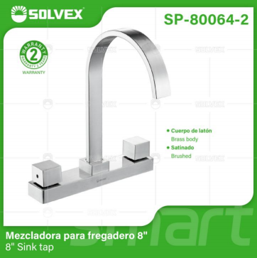 Liquidación SP-80064-2 (Caja master 20)(MOQ 1 pz=1 caja) Mezcladora para fregadero 88" Sink tap