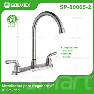 Liquidación SP-80065-2 (Caja master 12)(MOQ 1 pz=1 caja) Mezcladora para fregadero 88" Sink tap