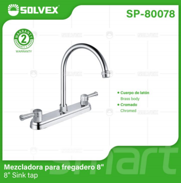 Liquidación SP-80078 (Caja master 20)(MOQ 1 pz=1 caja) Mezcladora para fregadero 88" Sink tap