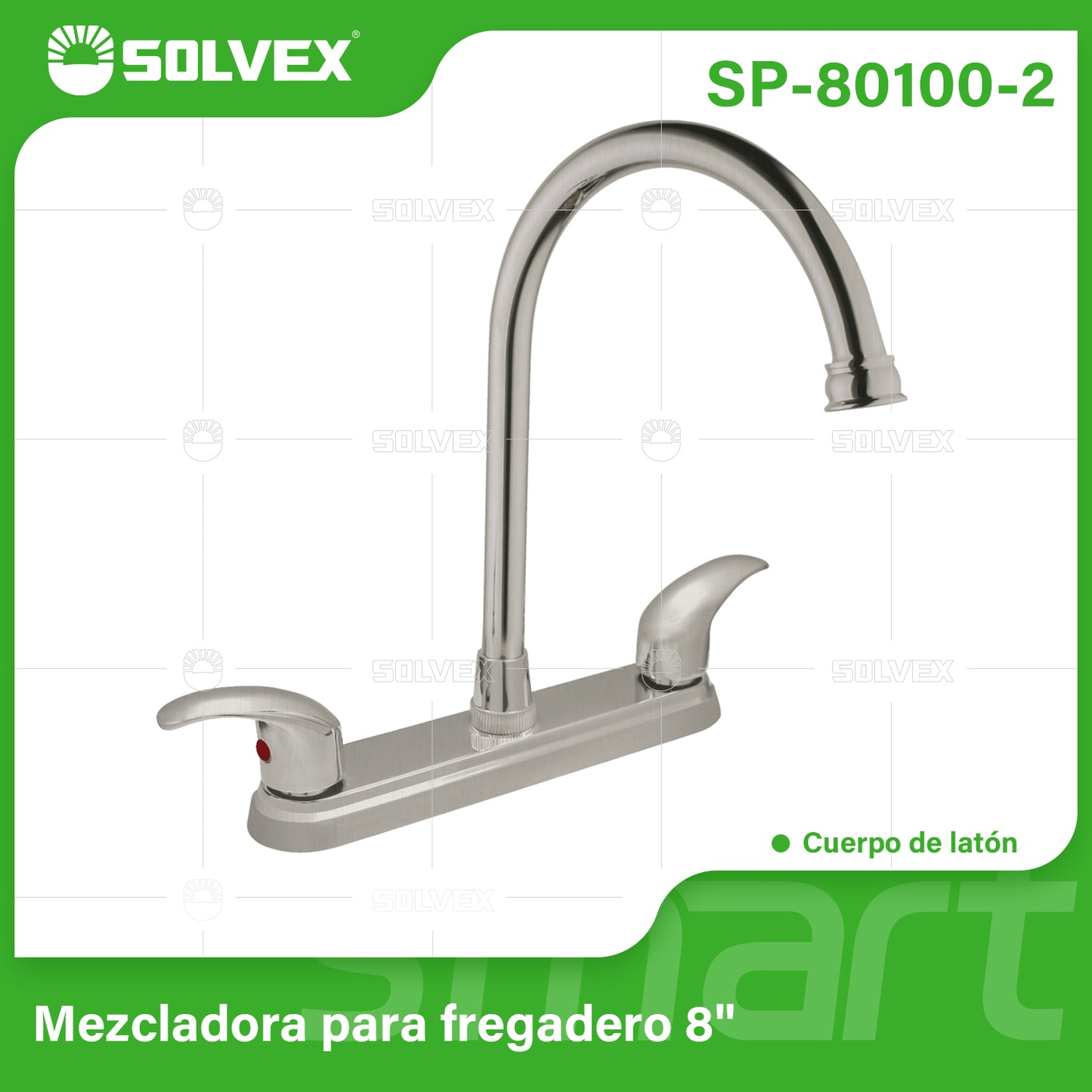 SP-80100-2 (Caja master 12)(MOQ 1 pz=1 caja) Mezcladora para fregadero 8