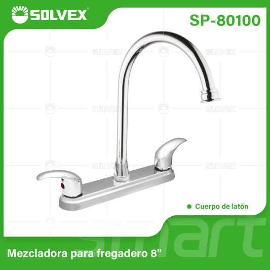 SP-80100 (Caja master 12)(MOQ 1 pz=1 caja) Mezcladora para fregadero 8