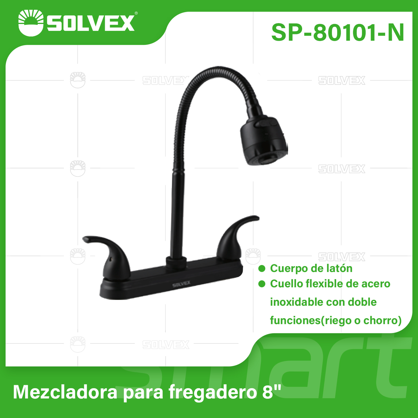 SP-80101-N (Caja master 12)(MOQ 1 pz=1 caja) Mezcladora para fregadero 8